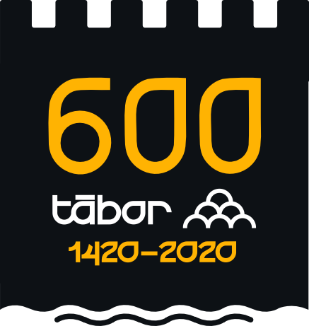 600 města Tábor - logo černé